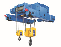 雄峰鋼絲繩雙鉤25t&5t-9m電動葫蘆 雄峰鋼絲繩雙鉤25t&5t-9m電動葫蘆